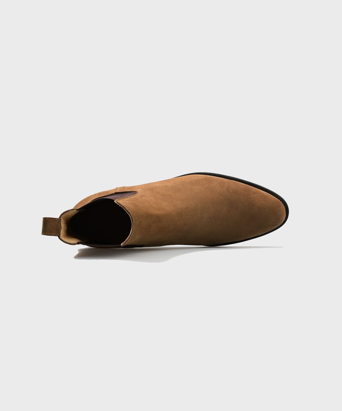 피렌체 아뜨리에(FIRENZE ATELIER) 슬림라인 블랙솔 스웨이드 첼시부츠 3332-QS [MID BROWN]