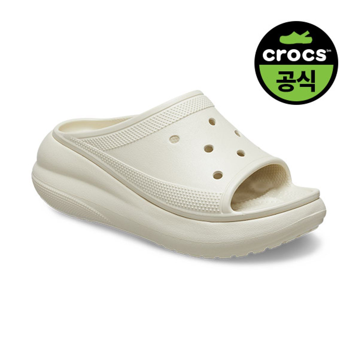 크록스(CROCS) 공용 크러쉬 슬라이드 BONE (24SUSD208731)