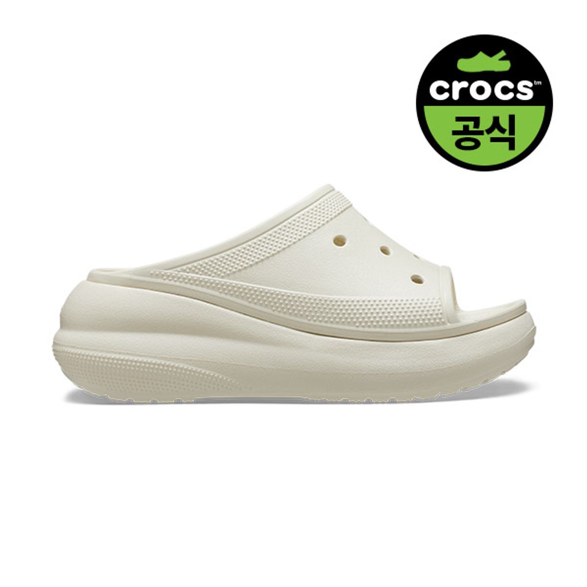 크록스(CROCS) 공용 크러쉬 슬라이드 BONE (24SUSD208731)