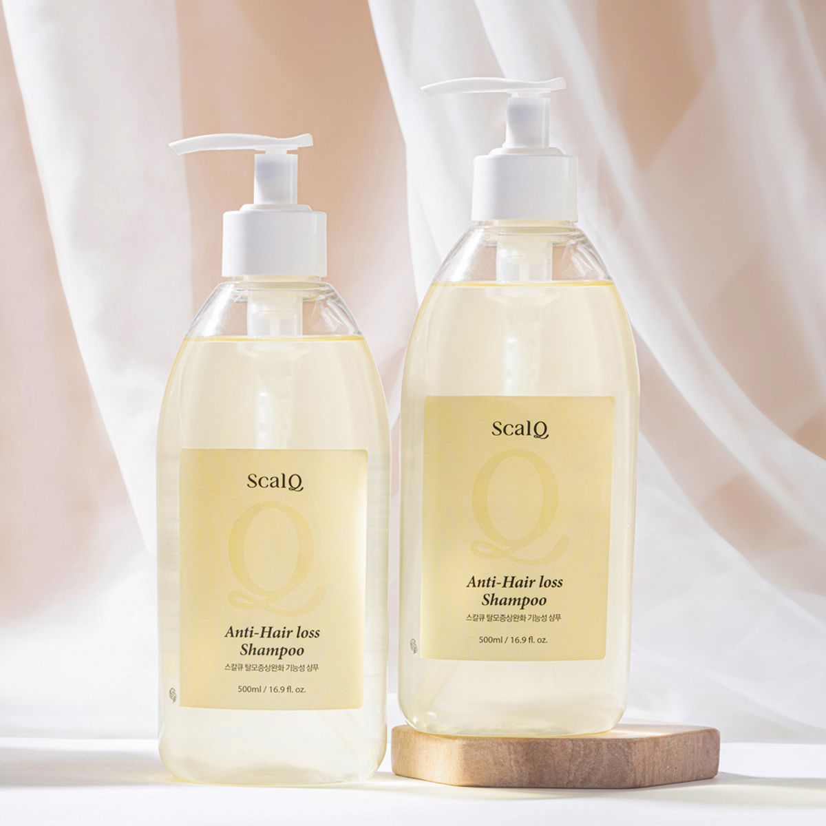스칼큐(SCALQ) [2PACK] 비듬/가려움/탈모 완화 기능성 쿨 샴푸 500ml 2개