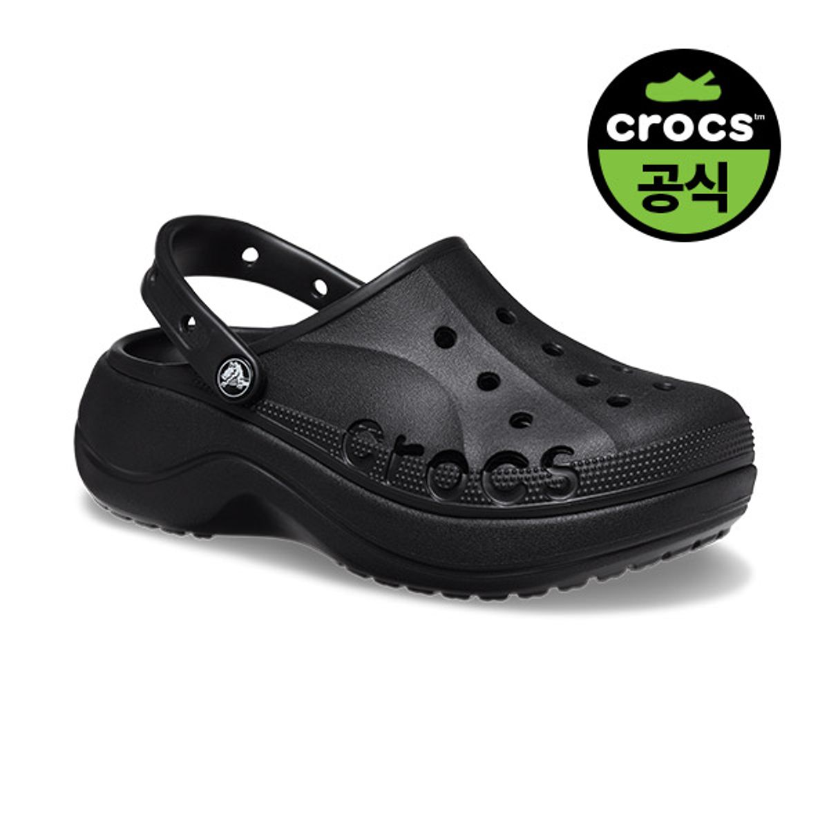 크록스(CROCS) 여성 바야 플랫폼 클로그 BK (24SWCL208186)