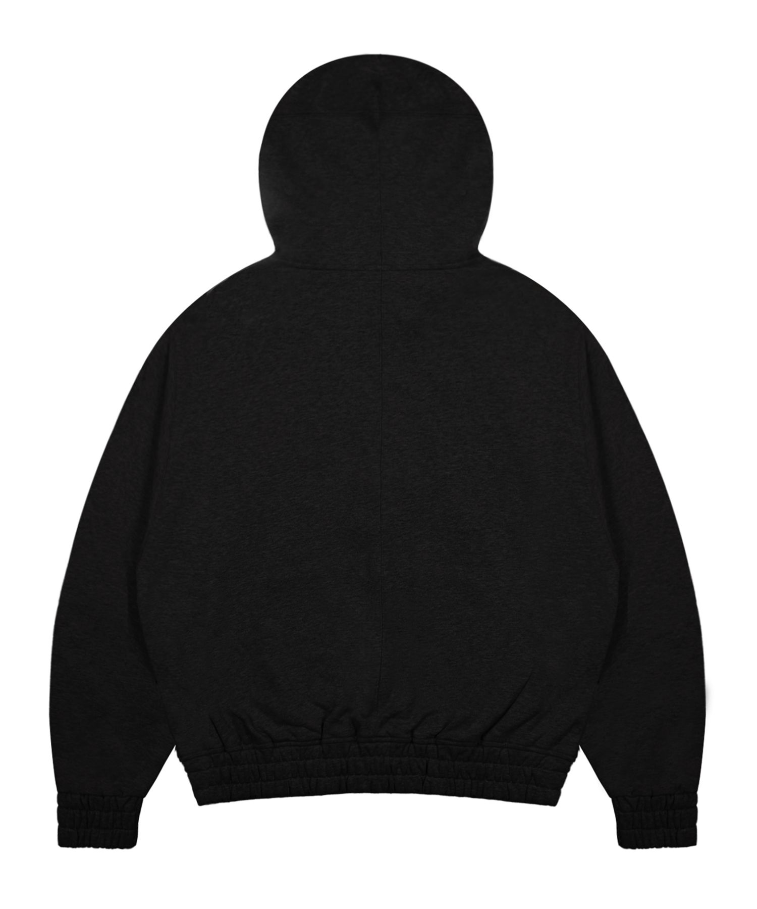 MUSINSA公式 | GLACK GHD009 Manta applique hood zip-up (BLACK)