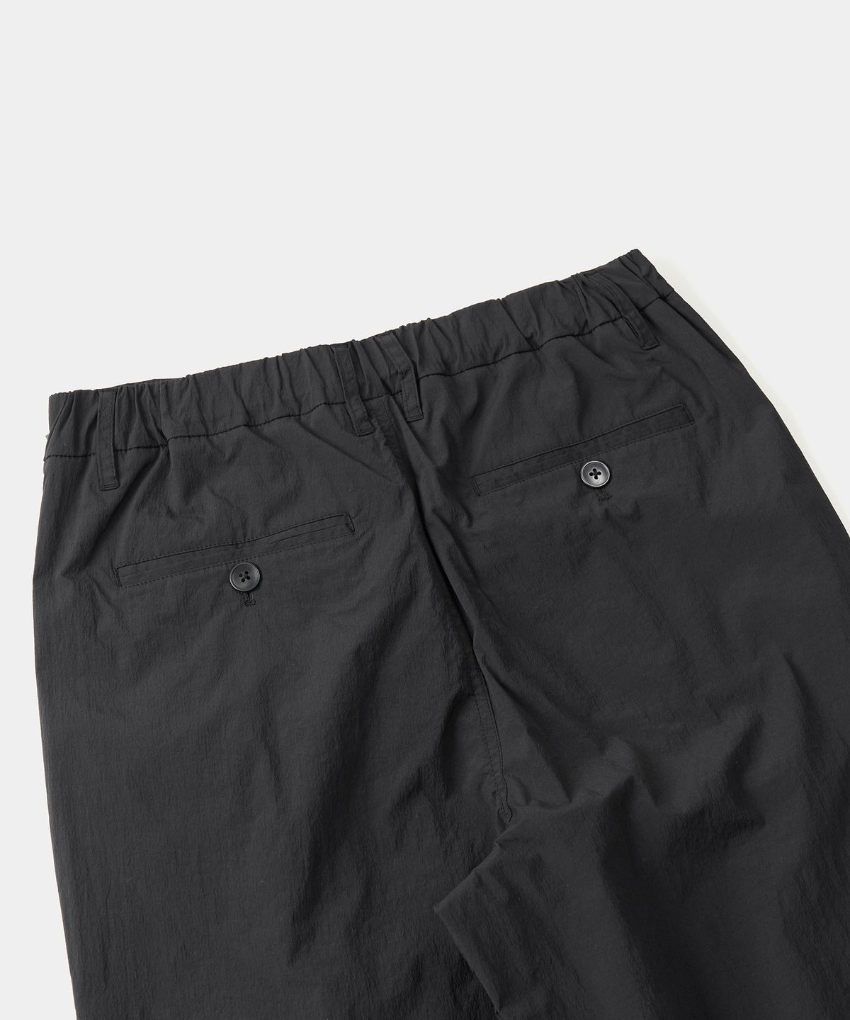 엑스컨테이너(EXCONTAINER) 핀턱 와이드 시어서커 팬츠 (BLACK)