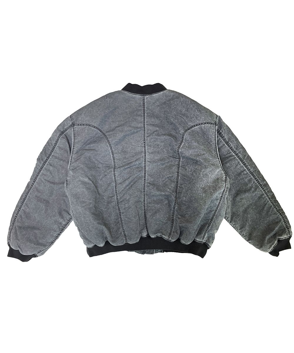 【GRAILZ】CROP RIPPLE WASHED MA-1 JACKET [WASHED BLUE] MUSINSA | GRAILZ RIPPLE WASHED MA-1 JACKET [WASHED GREY]