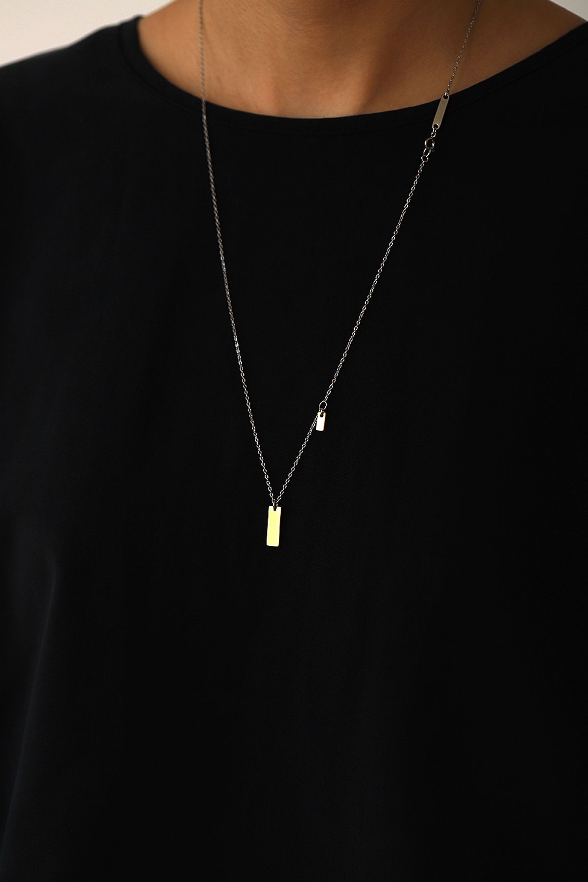 모드곤(MODGONE) 골드바 더블톤 롱 목걸이 Goldbar Doubletone Long Necklace