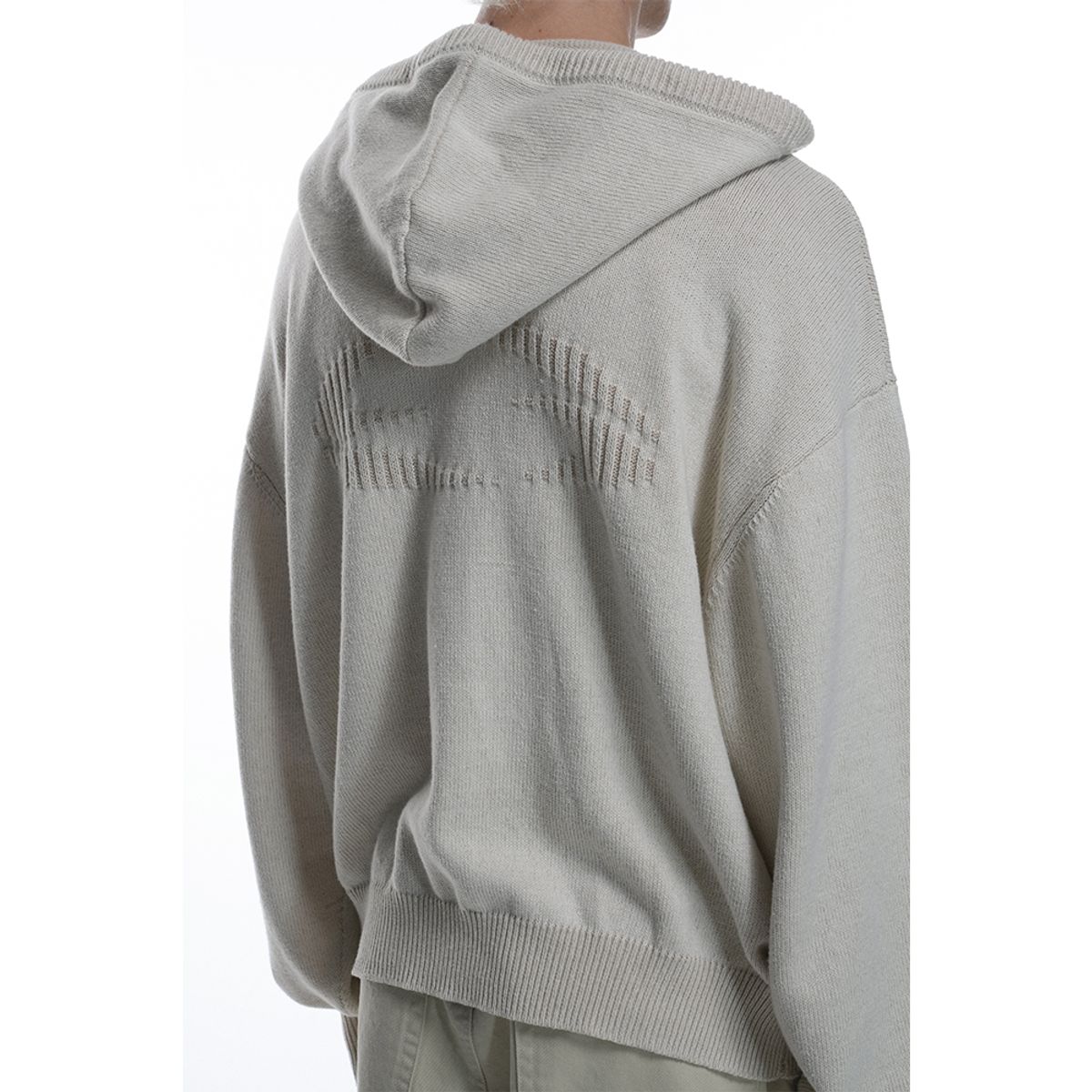 그레일즈(GRAILZ) OVAL KNIT ZIP UP [IVORY]