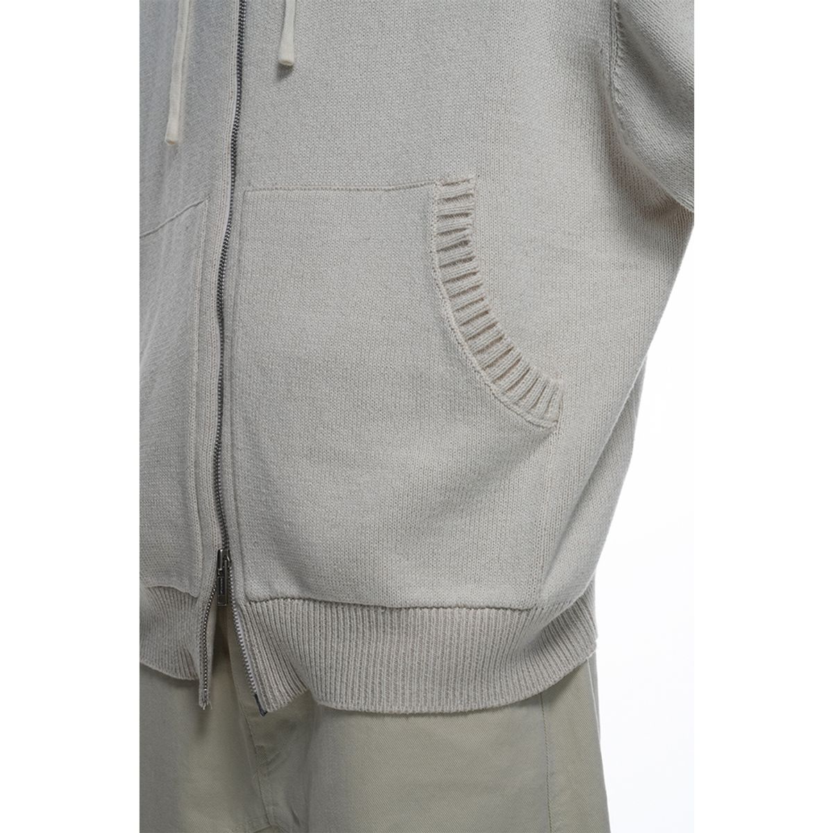 그레일즈(GRAILZ) OVAL KNIT ZIP UP [IVORY]