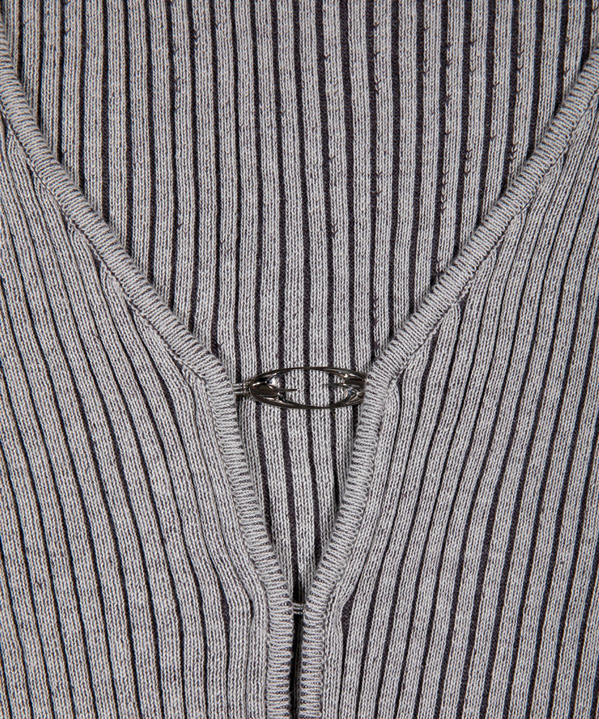 그레일즈(GRAILZ) SLIM RIBBED KNIT CARDIGAN [GREY]