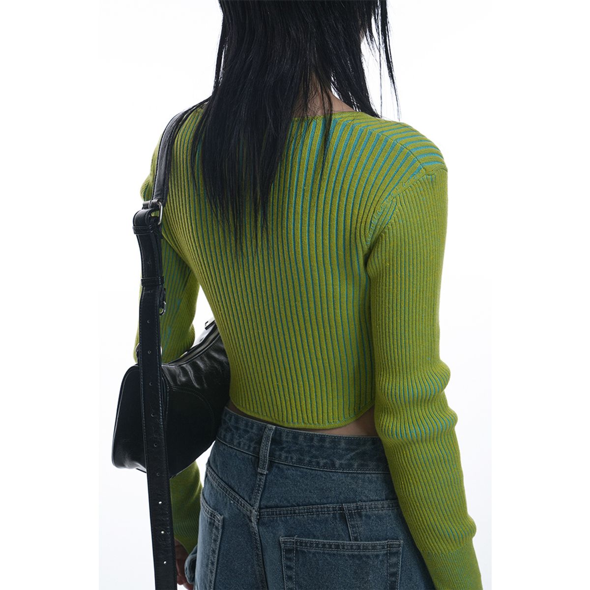 그레일즈(GRAILZ) SLIM RIBBED KNIT CARDIGAN [YELLOW]