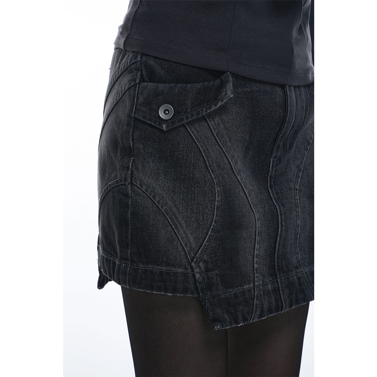그레일즈(GRAILZ) SPRAY BIKER SKIRT [BLACK]