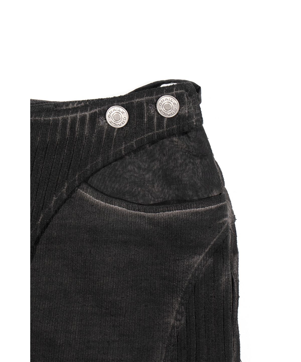 그레일즈(GRAILZ) LUNAR KNIT BIKER SKIRT [BLACK]