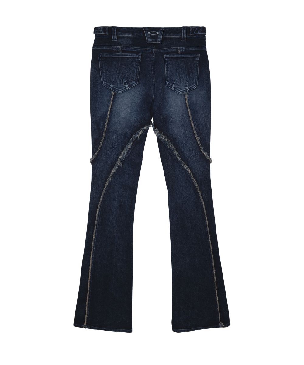 【GRAILZ】RAW EDGE DENIM FLARE PANTS [BLUE] MUSINSA | GRAILZ RAW EDGE DENIM FLARE PANTS [BLUE]