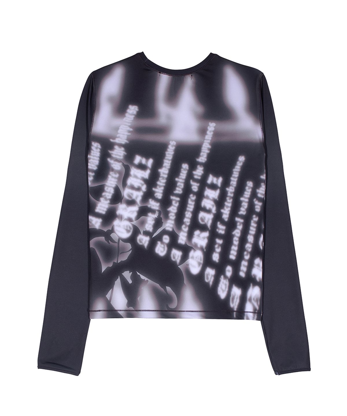 그레일즈(GRAILZ) BLUR LETTERING TOP [GREY]