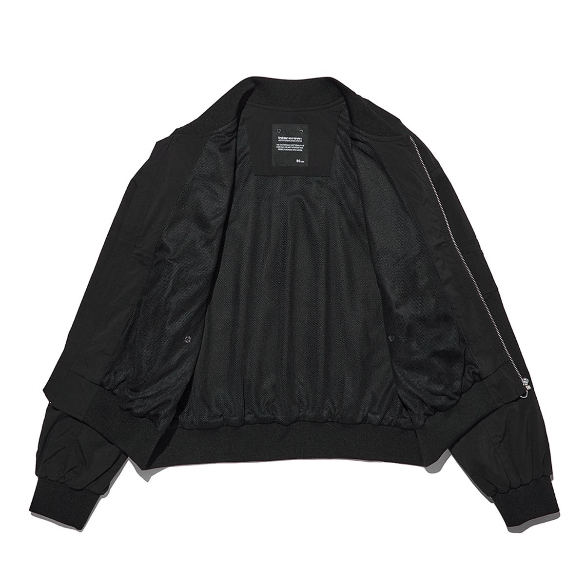인터크루(INTERCREW) [24SS] 우먼스 크롭 항공 점퍼 블랙 ITY1UJ51ABK