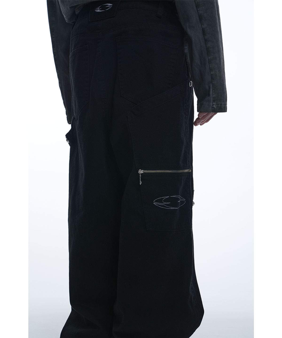 그레일즈(GRAILZ) BACK CARPENTER WORK PANTS [BLACK]