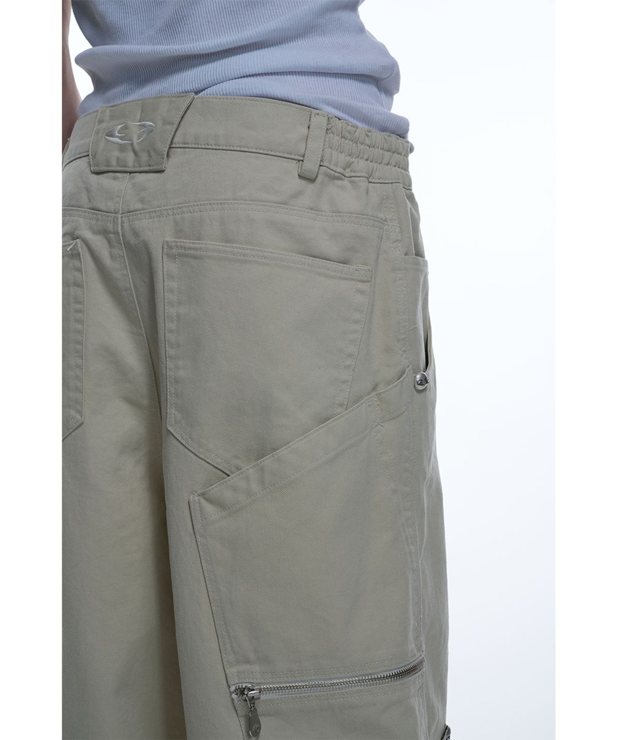 그레일즈(GRAILZ) BACK CARPENTER WORK PANTS [BEIGE]