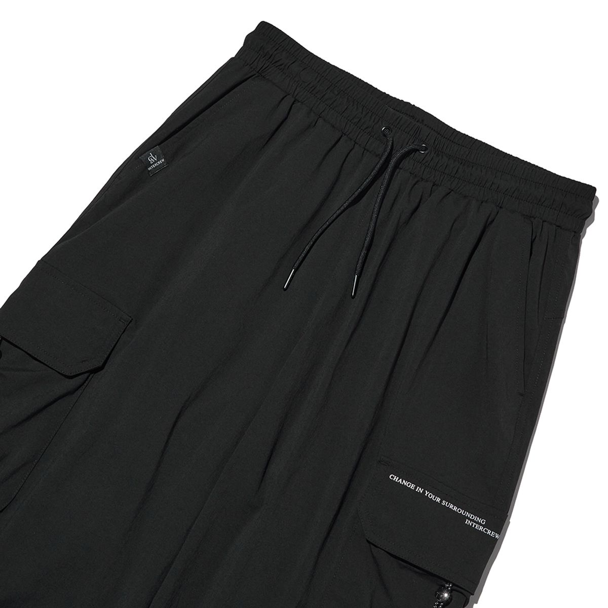 인터크루(INTERCREW) [24SS] 우먼스 건빵 세미와이드 팬츠 블랙 ITY1PL54ABK