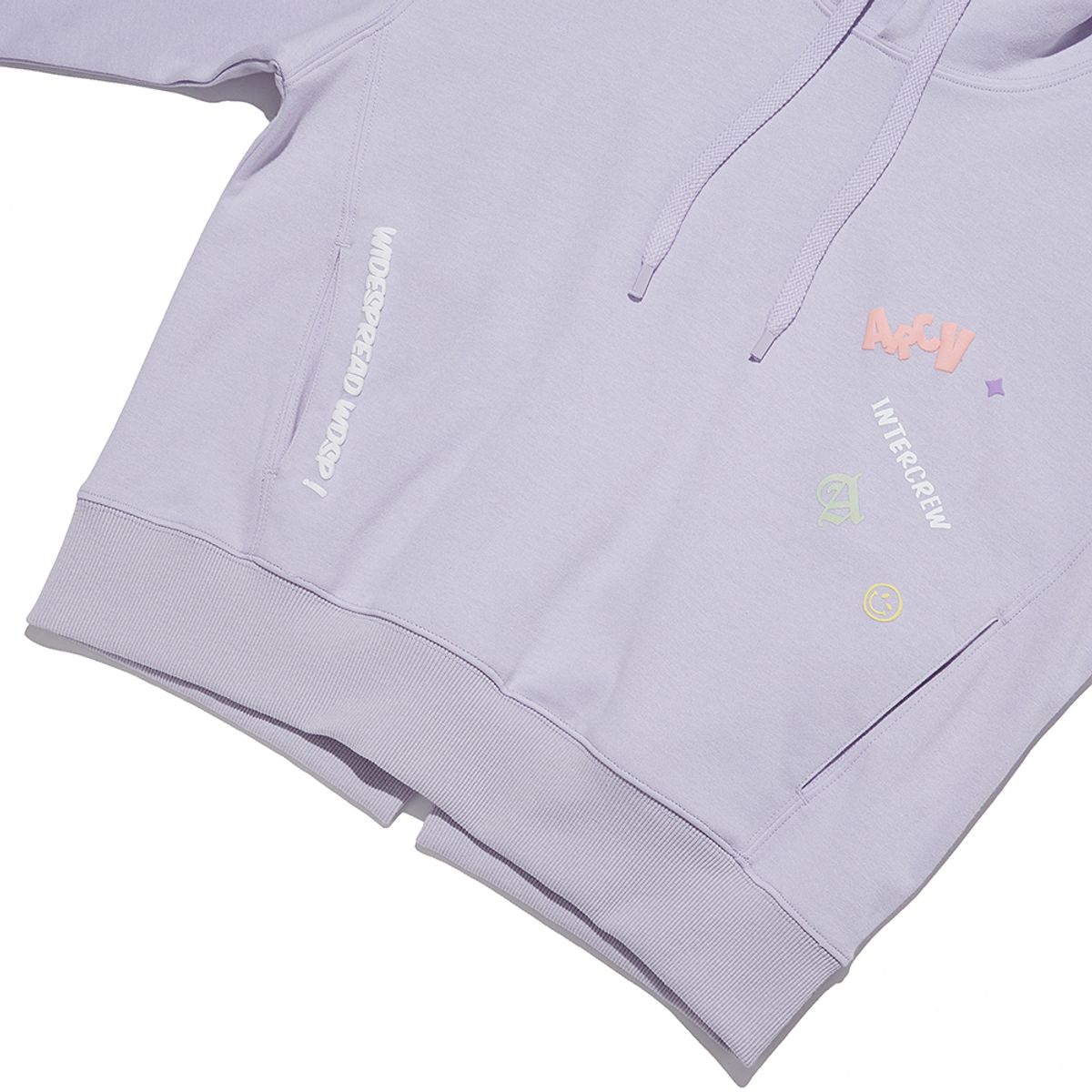인터크루(INTERCREW) [24SS] 우먼스 스몰 키치 크롭 후드풀오버 라벤더 ITY1TH52ALA
