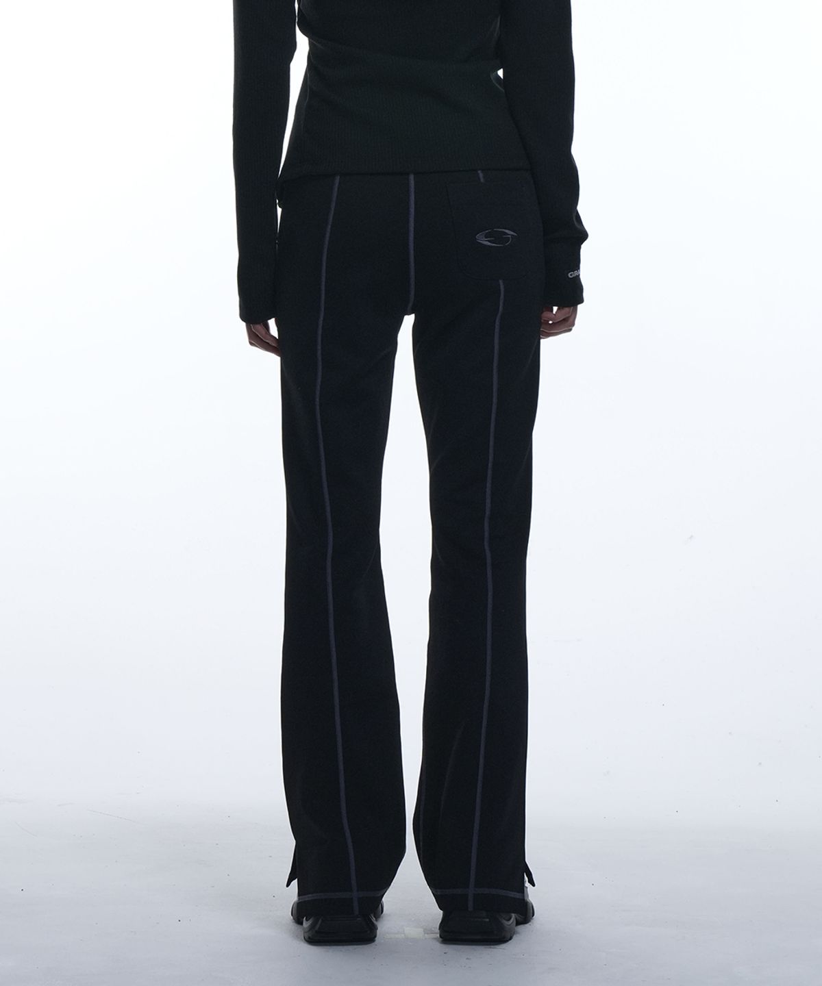 그레일즈(GRAILZ) STRECH FLARE PANTS [BLACK]