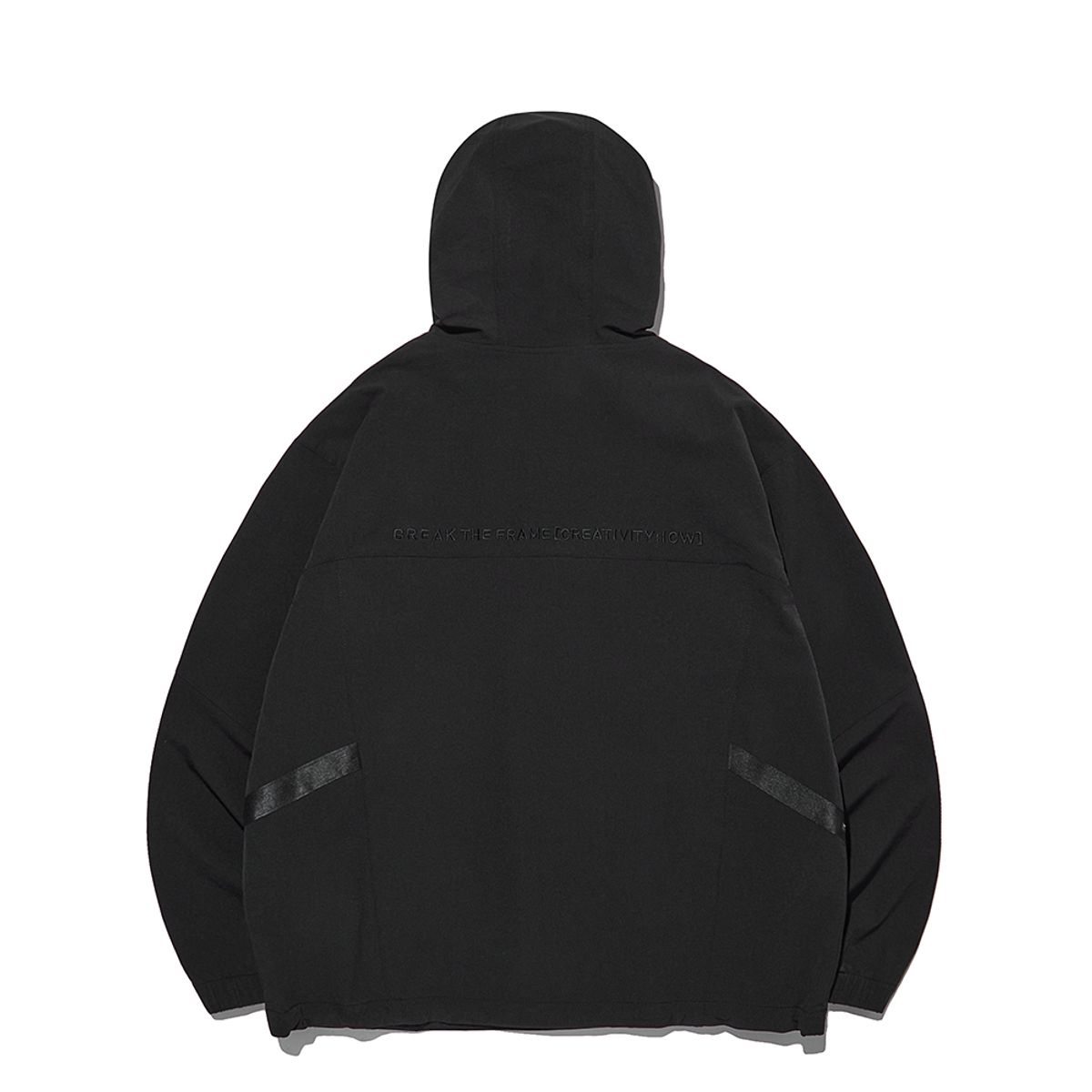 인터크루(INTERCREW) [24SS] 후드 반오픈 아노락 블랙 ITY1UJ03ABK