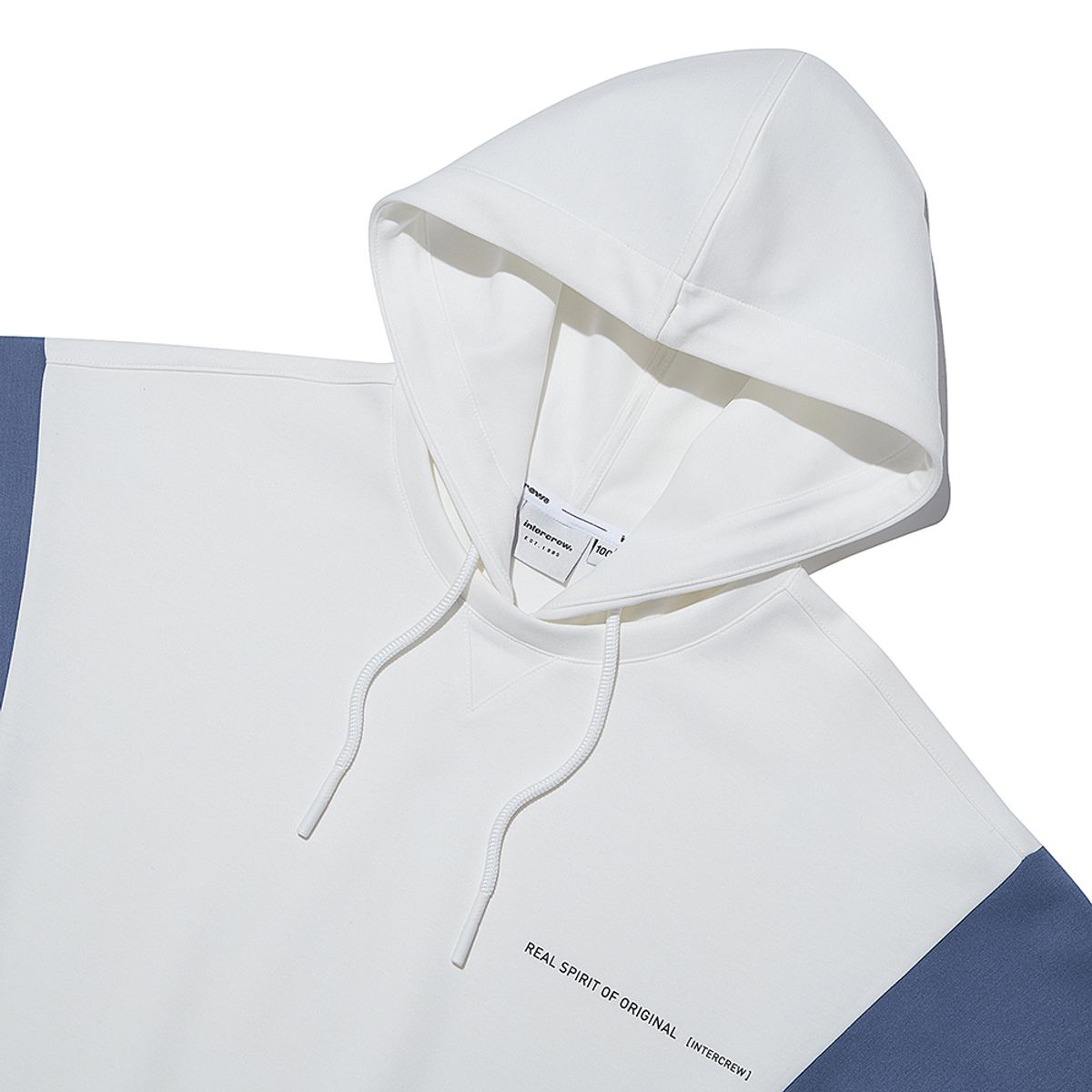 인터크루(INTERCREW) [24SS] 블럭 후드풀오버(시밀러) 화이트 ITY1TH06AWH