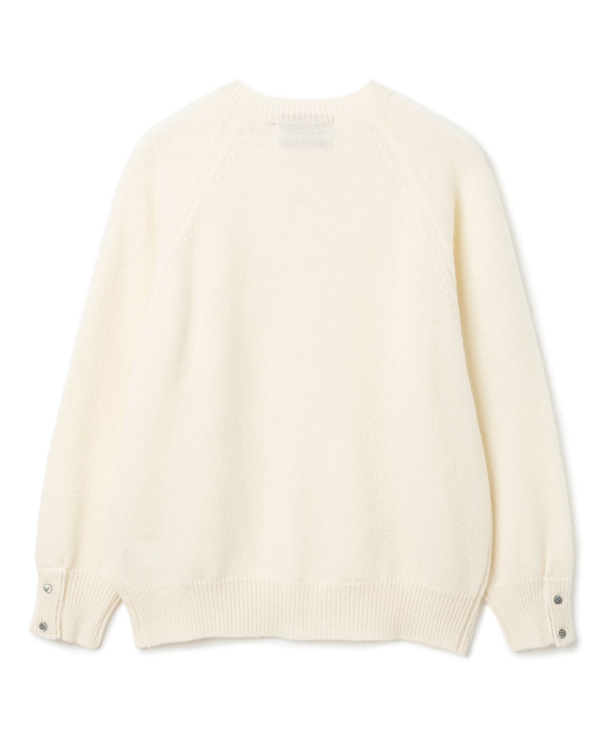 니티드(KNITTED) 쉐기독 울 100 라운드 가디건 IVORY