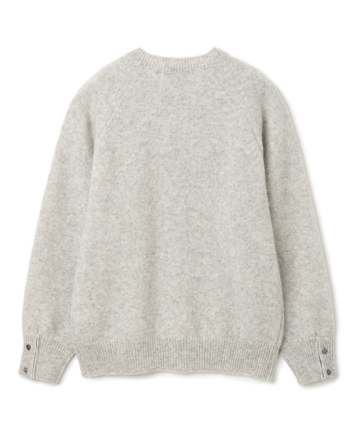 니티드(KNITTED) 쉐기독 울 100 라운드 가디건 MELANGE GREY