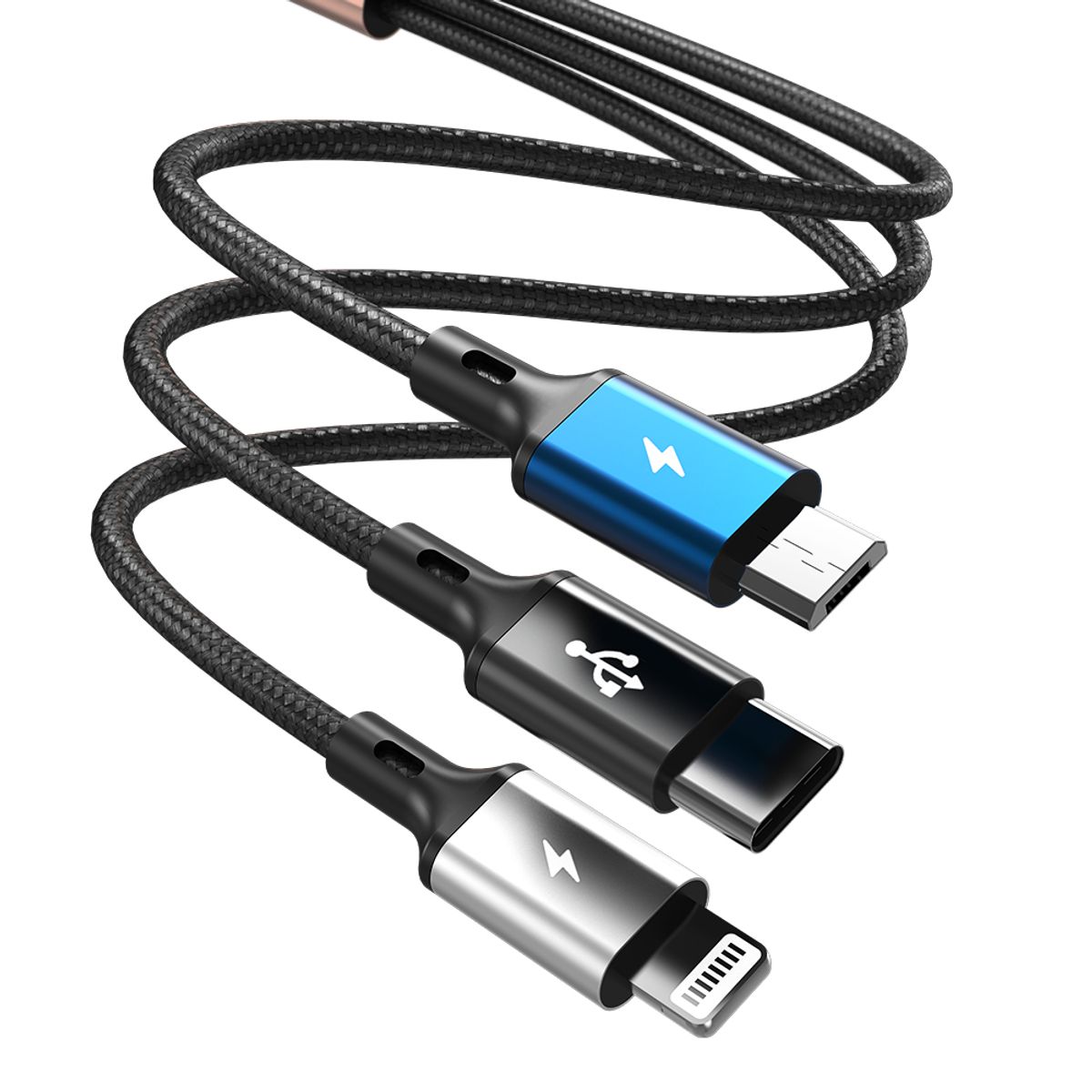 스카이(SKY) 3in1 27W USB-A to C타입 8핀 5핀 멀티 고속충전 케이블