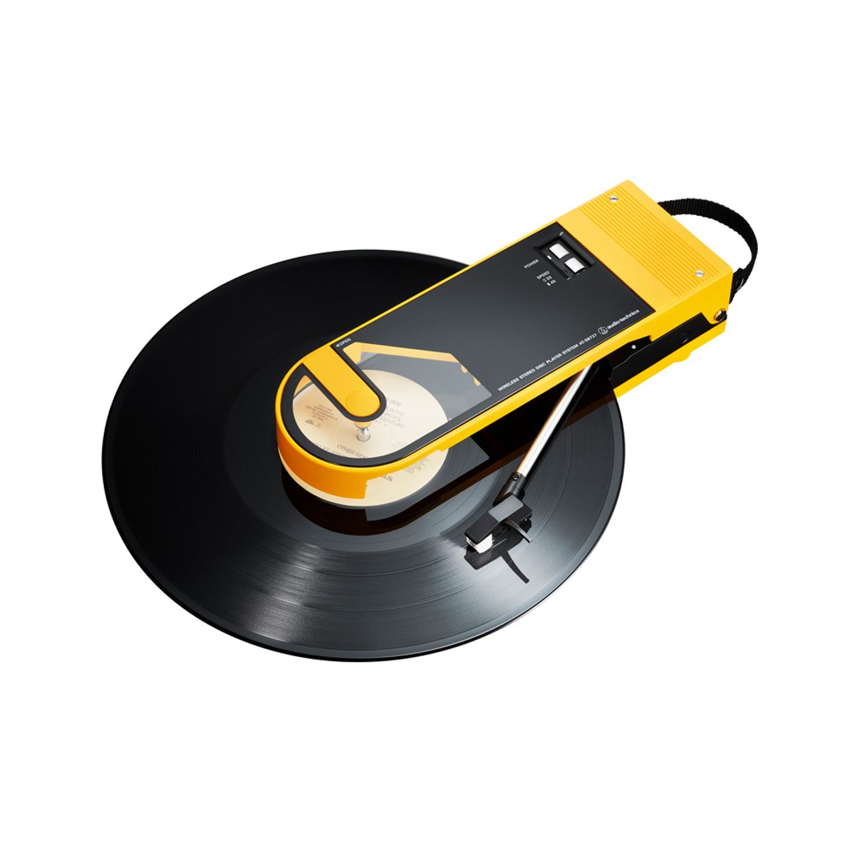 오디오테크니카(AUDIOTECHNICA) AT-SB727 휴대용 무선 블루투스 턴테이블 옐로우 에디션