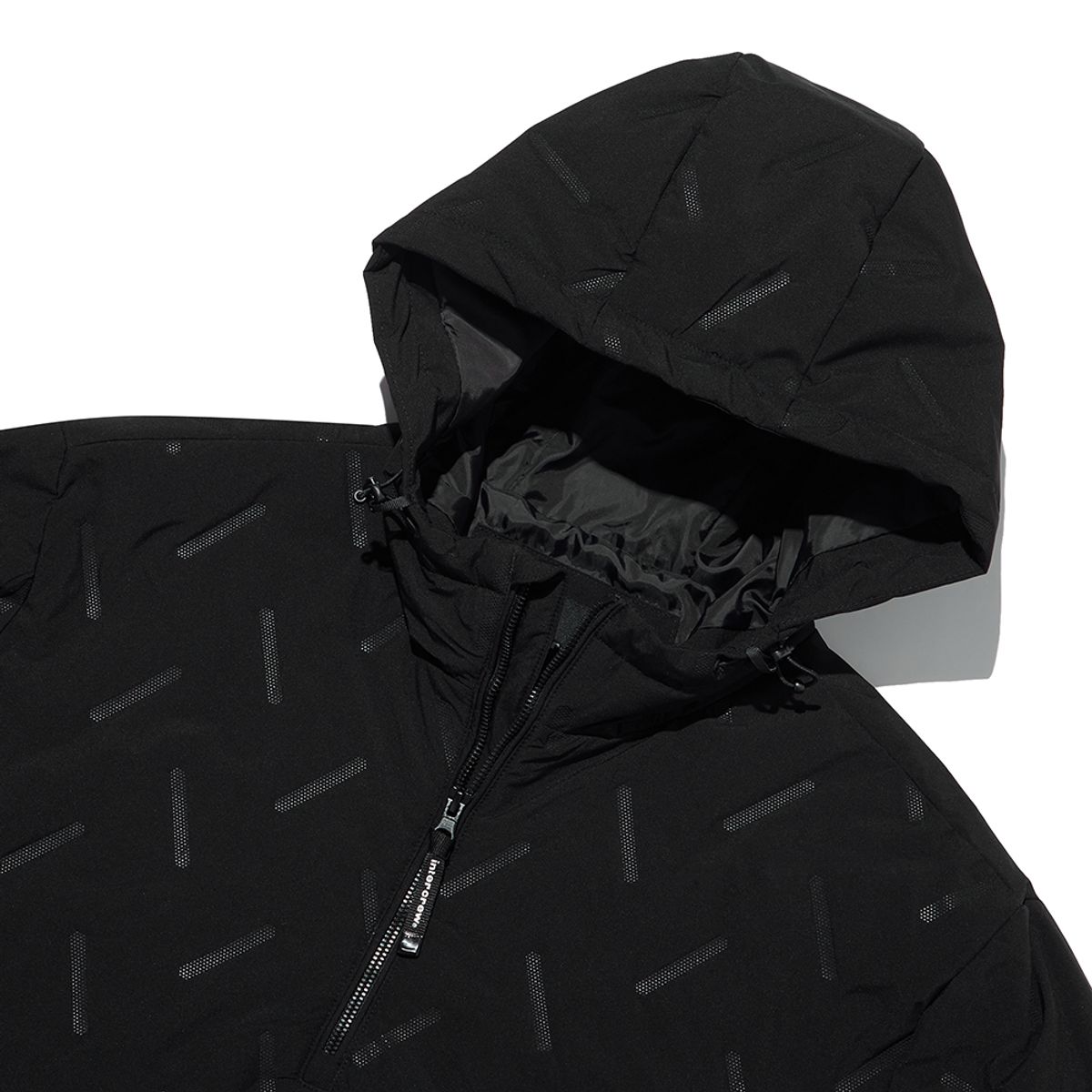 인터크루(INTERCREW) [24SS] 고주파 퀄팅 후드아노락 블랙 ITY1UP06ABK