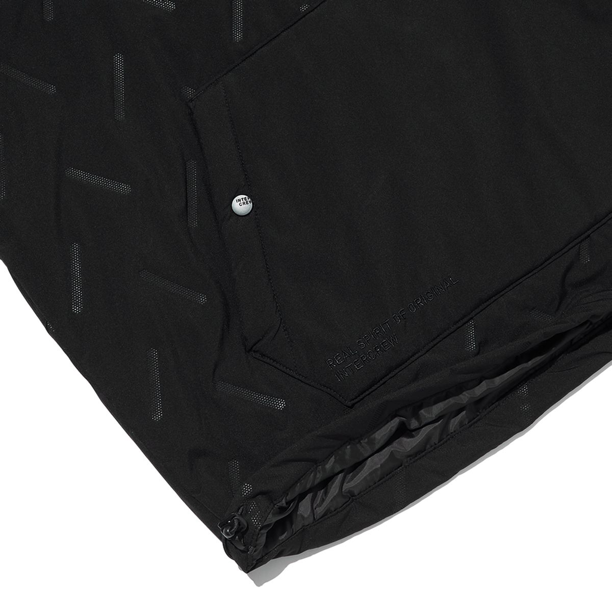 인터크루(INTERCREW) [24SS] 고주파 퀄팅 후드아노락 블랙 ITY1UP06ABK