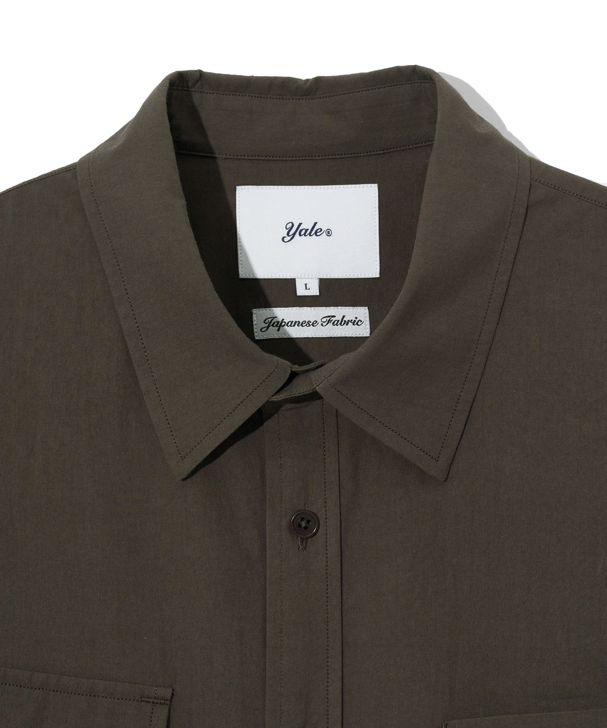 예일(YALE) 60S TYPEWRITER DOUBLE POCKET SCROLL SLEEVE SHIRT BROWN