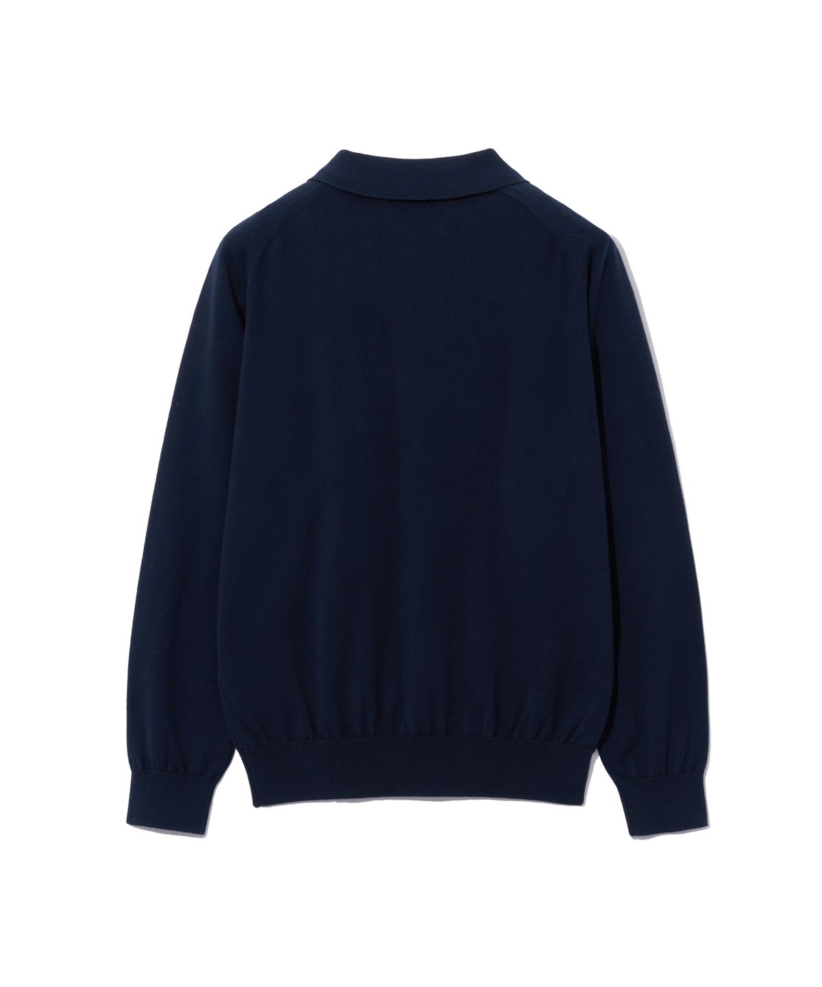 예일(YALE) SUPIMA COTTON RAGLAN COLLAR KNIT DARK NAVY
