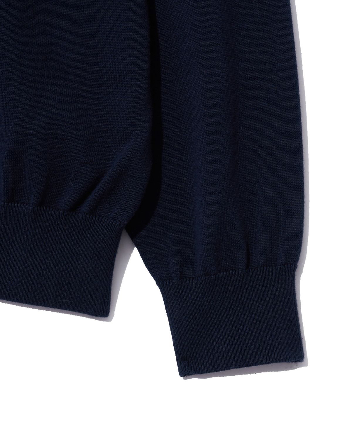 예일(YALE) SUPIMA COTTON RAGLAN COLLAR KNIT DARK NAVY