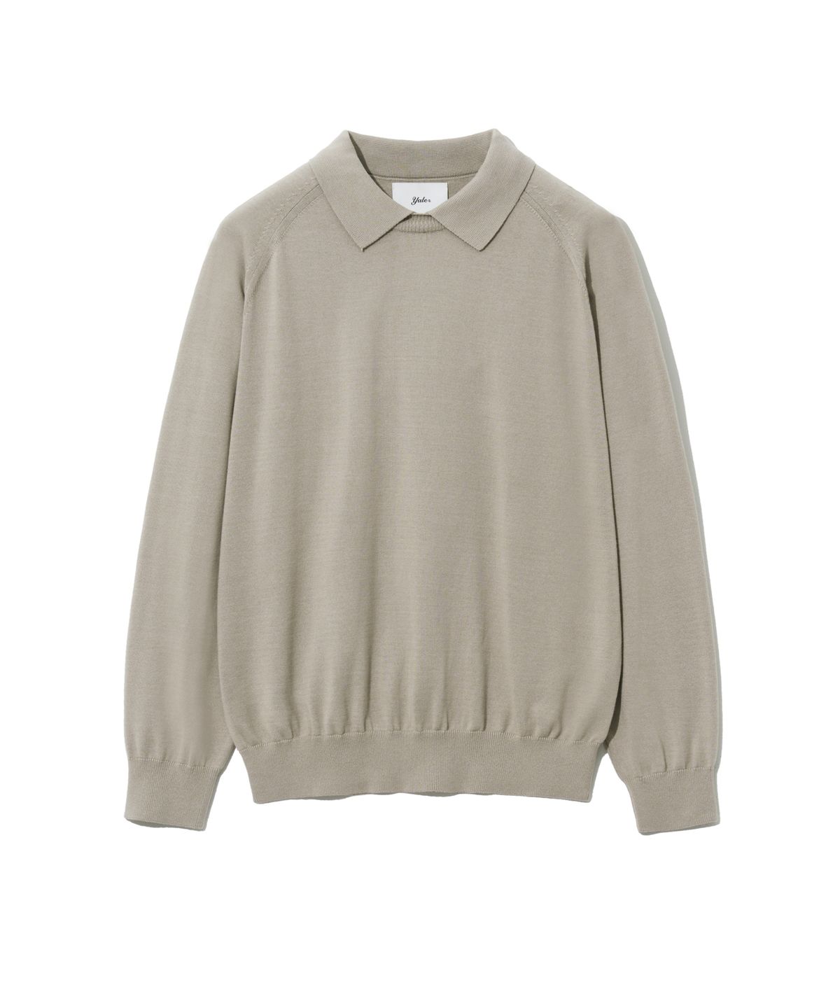 예일(YALE) SUPIMA COTTON RAGLAN COLLAR KNIT GREIGE