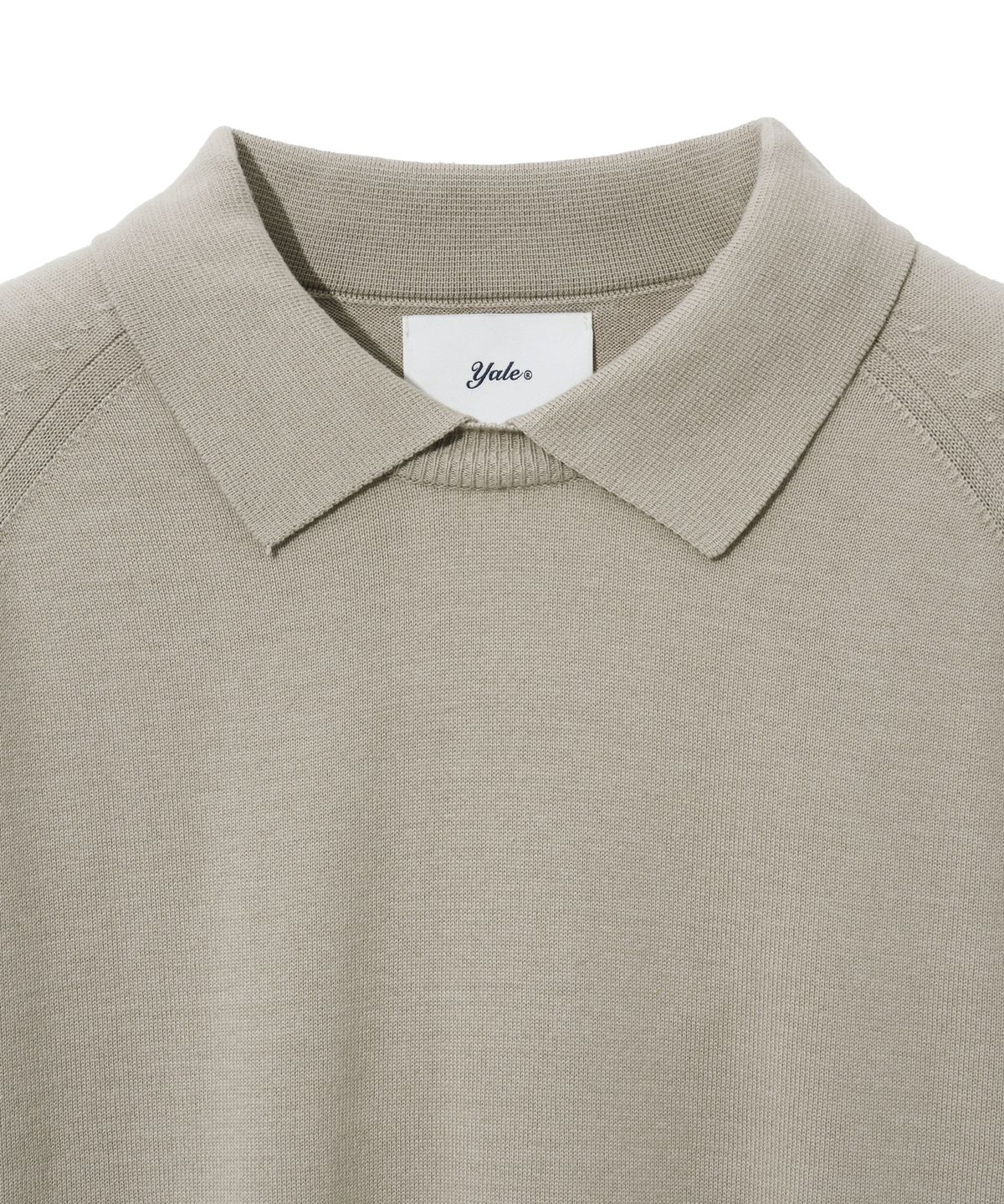 예일(YALE) SUPIMA COTTON RAGLAN COLLAR KNIT GREIGE