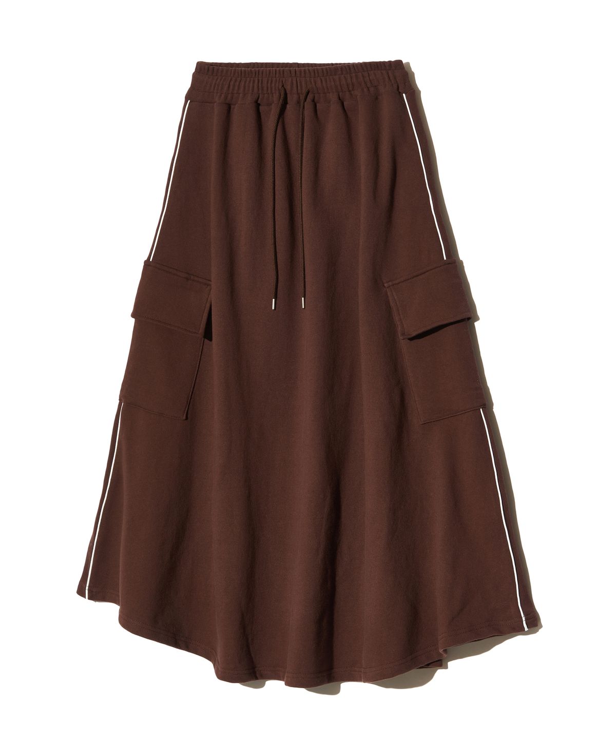 피스메이커(PIECE MAKER) EWP LINE CARGO SWEAT SKIRT (BROWN)
