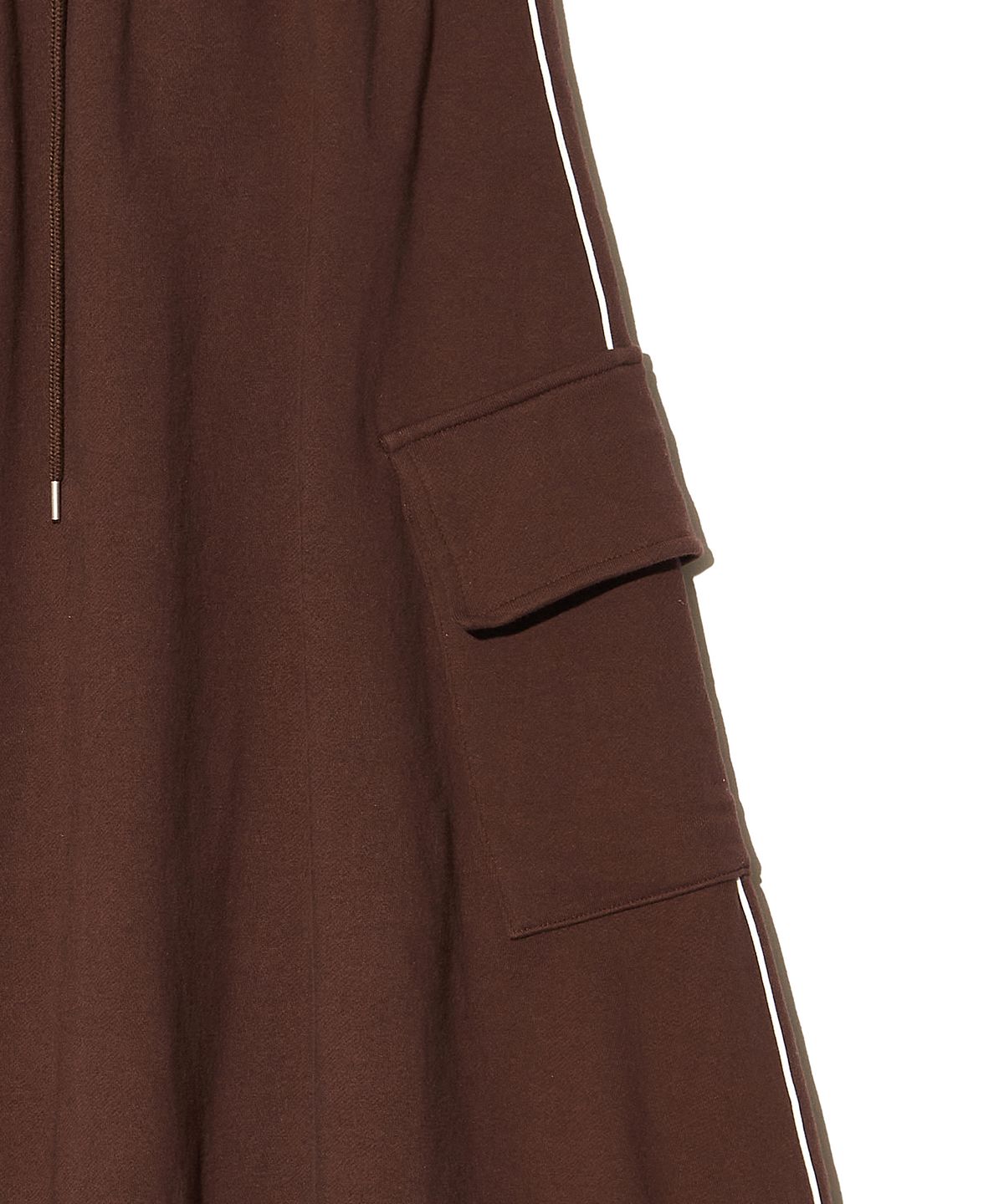 피스메이커(PIECE MAKER) EWP LINE CARGO SWEAT SKIRT (BROWN)