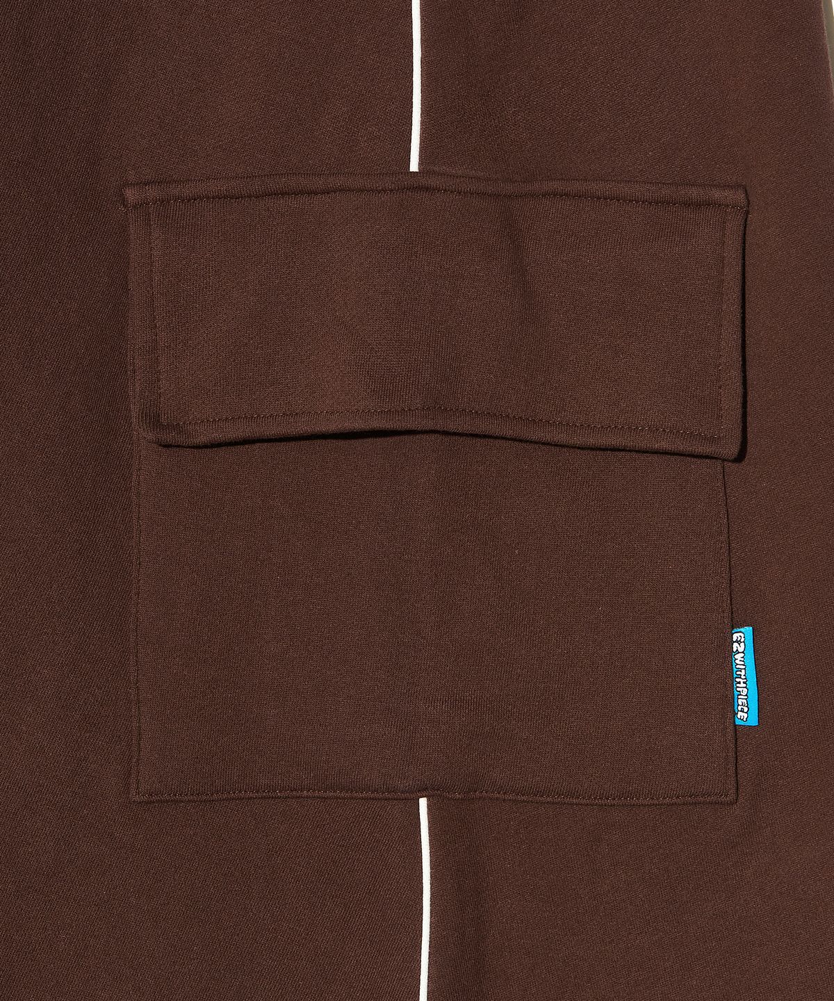 피스메이커(PIECE MAKER) EWP LINE CARGO SWEAT SKIRT (BROWN)