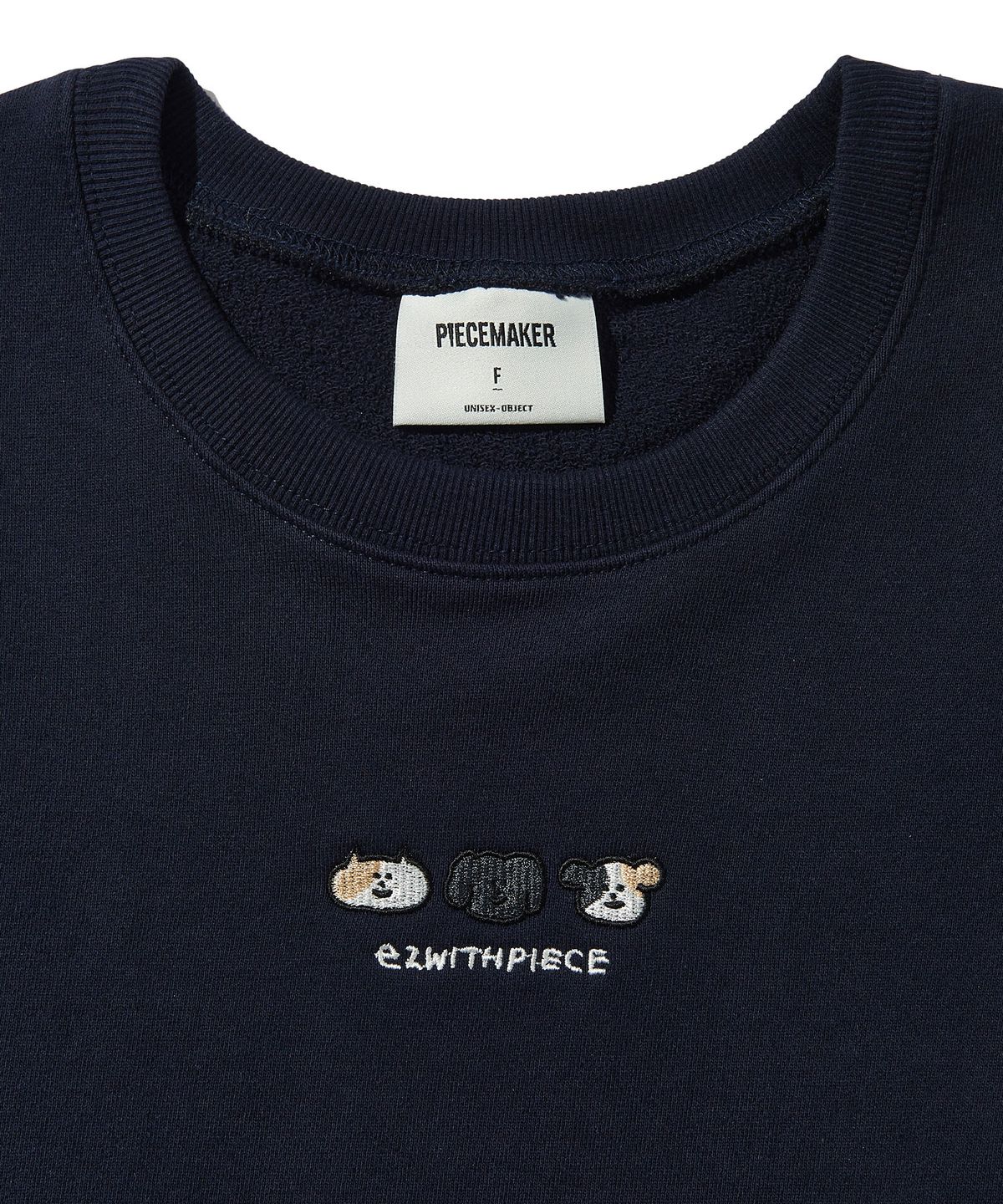 피스메이커(PIECE MAKER) EWP FAMILY LINE SWEAT LS (NAVY)