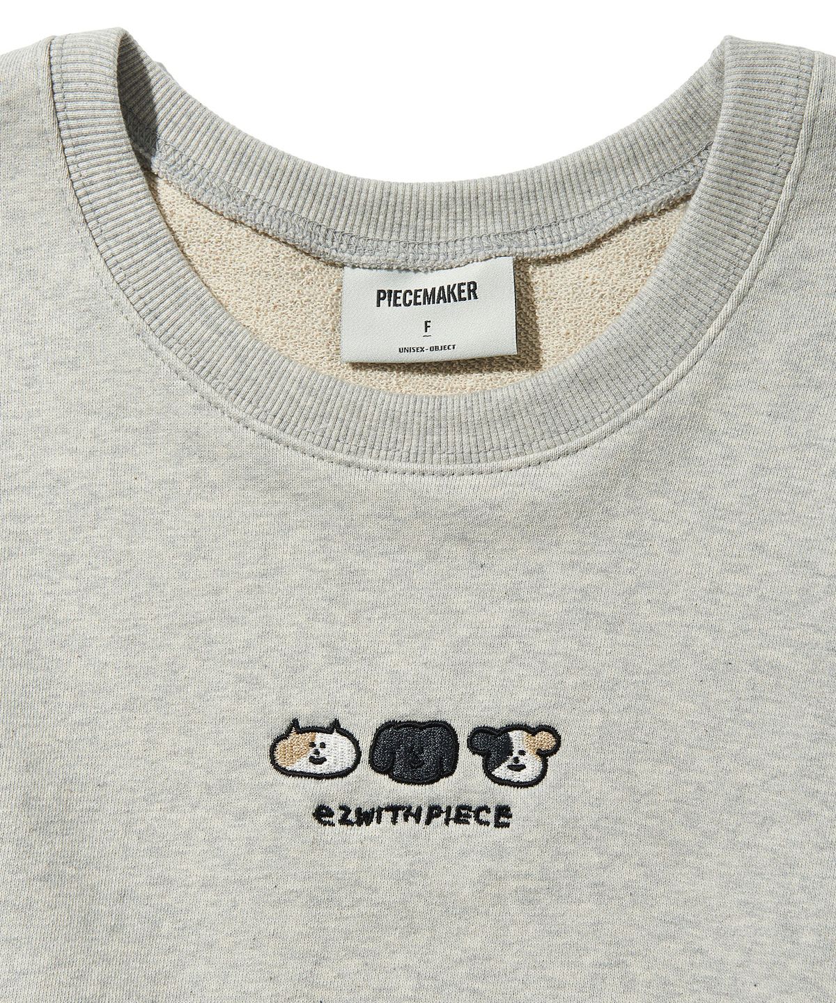 피스메이커(PIECE MAKER) EWP FAMILY LINE SWEAT LS (GREY)