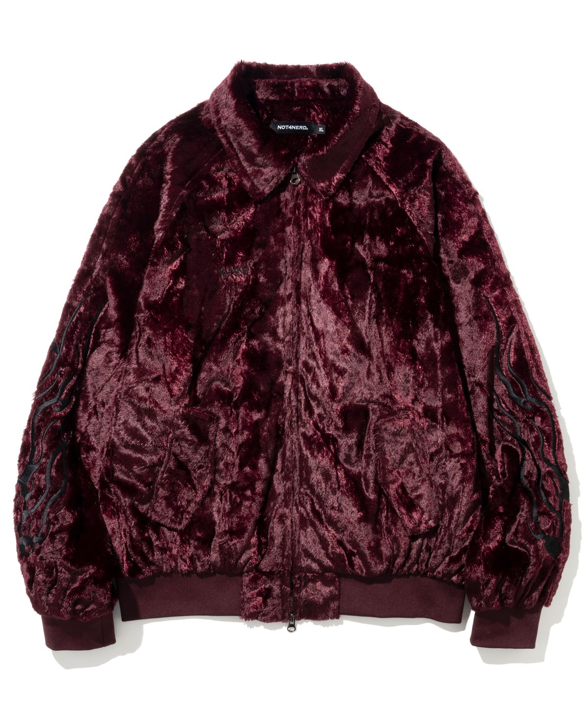 낫포너드(NOT4NERD) Hanya Fur Blouson Jacket - Wine