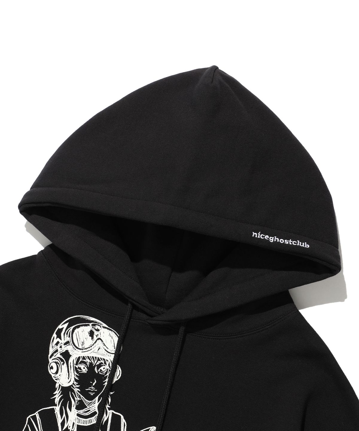 나이스고스트클럽(NICEGHOSTCLUB) GIRL WITH A GUN HOODIE_BLACK(NG2ESUM414A)