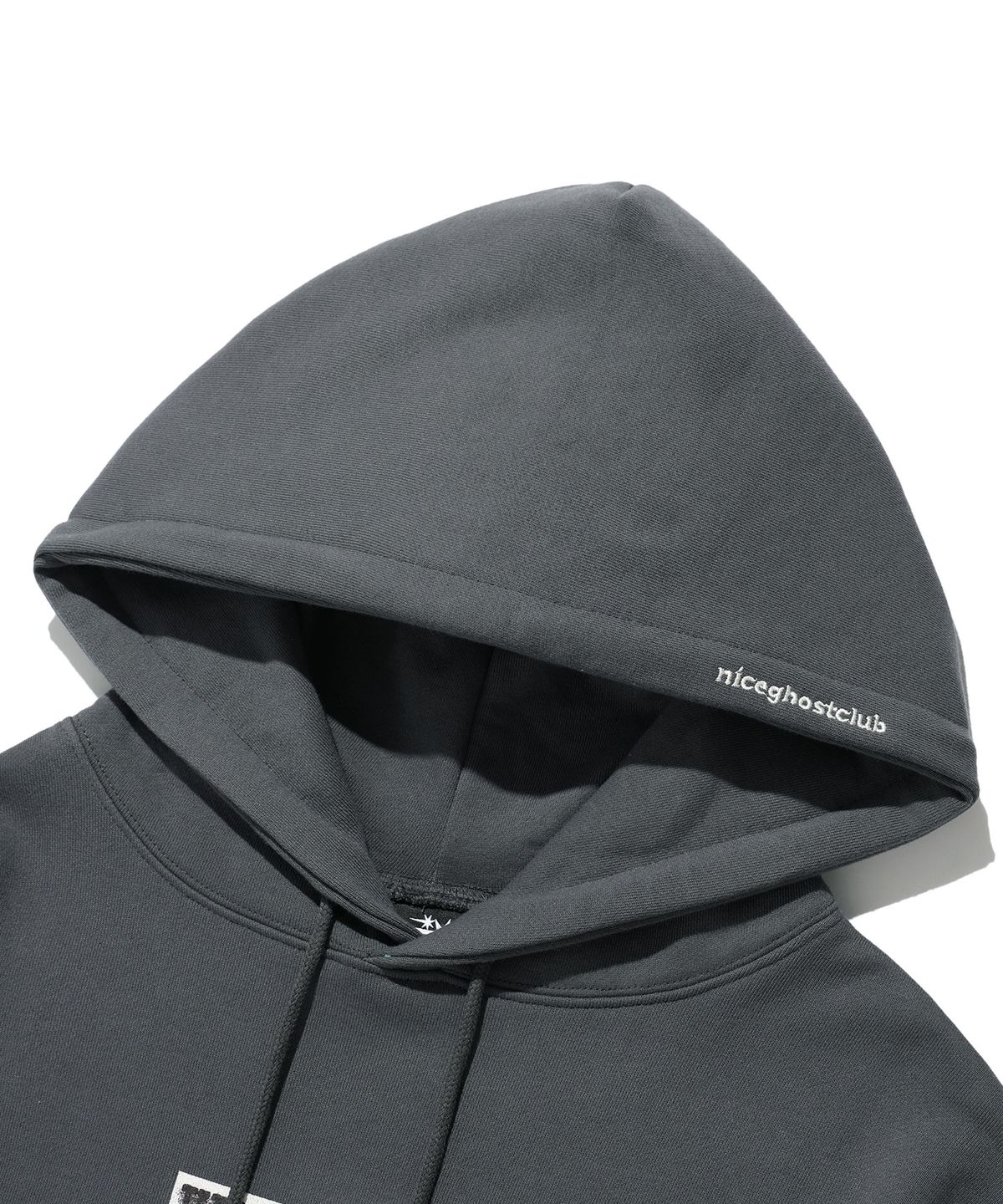 나이스고스트클럽(NICEGHOSTCLUB) KILLS AND KISSES HOODIE_CHARCOAL(NG2ESUM415A)