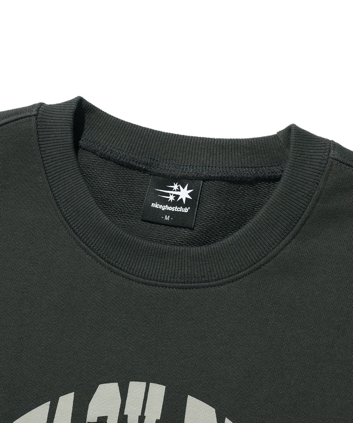 나이스고스트클럽(NICEGHOSTCLUB) FANTASY DREAM APPLIQUE SWEATSHIRTS_CHARCOAL(NG2ESUM444A)