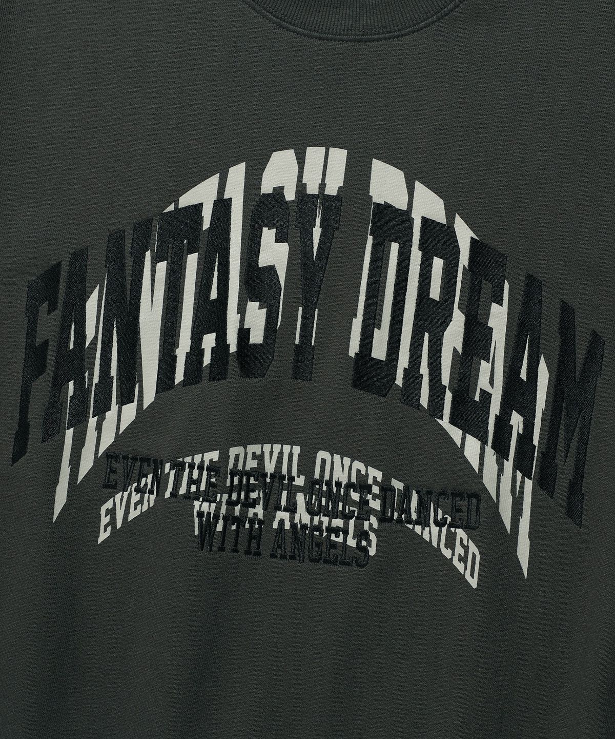 나이스고스트클럽(NICEGHOSTCLUB) FANTASY DREAM APPLIQUE SWEATSHIRTS_CHARCOAL(NG2ESUM444A)
