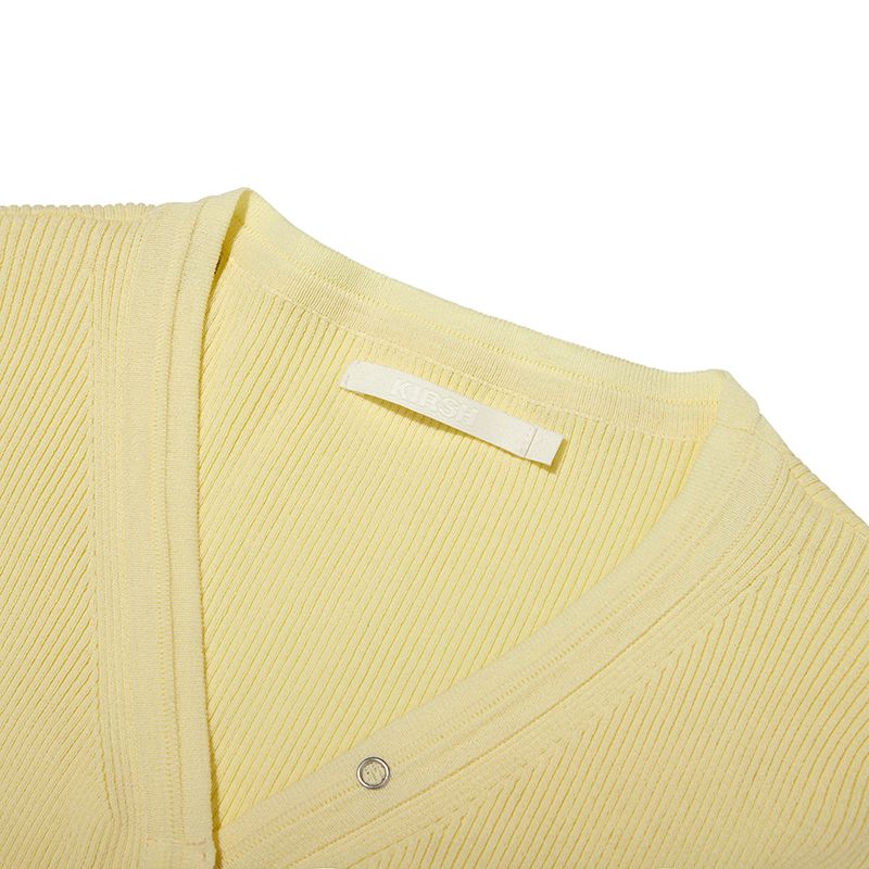 MUSINSA | KIRSH Collection V-neck knit cardigan [light yellow]