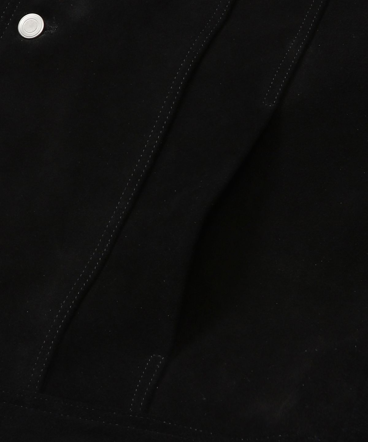커넥트킨록(CONNECT KINLOCH) [리얼 레더] 카우 스웨이드 트러커 자켓 (블랙)