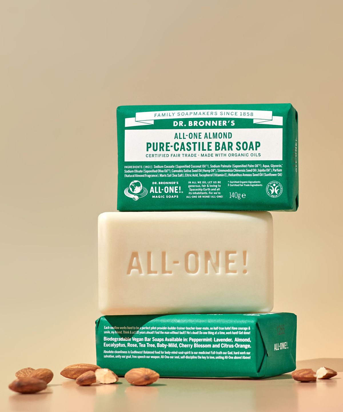닥터 브로너스(DR.BRONNER'S) [2PACK]아몬드 퓨어 캐스틸 바솝 140g