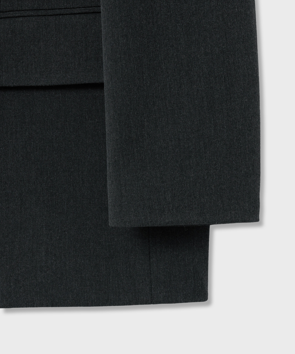 넌블랭크(NONBLANK) [현킴 SET-UP] 세미 오버 핏 셋업 수트_CHARCOAL GREY